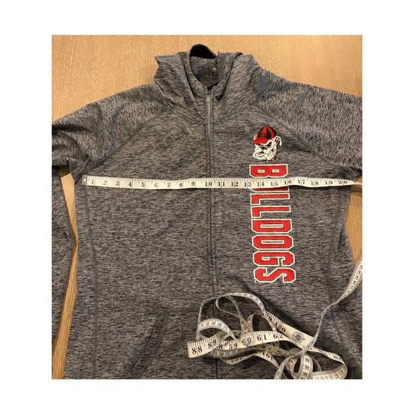 Georgia Bulldogs G-III 4her Full Zip Hooded Activewear Woman’s Large Gray Red - Picture 5 of 6